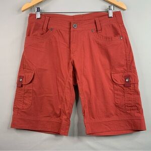 Kuhl Burnt Orange Splash 11” Lightweight Cargo Hiking Shorts. Women’s Size 6.